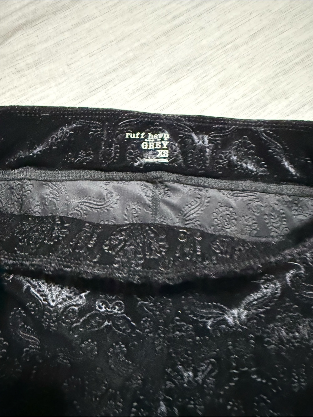 Ruff Hewn Black Velvet Patterned Bike Shorts - Picture 5 of 5